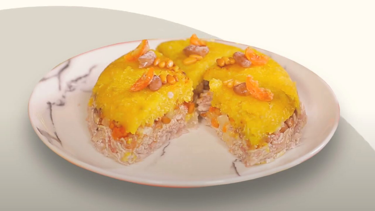 Steamed Sweet Potato and Taro Cake