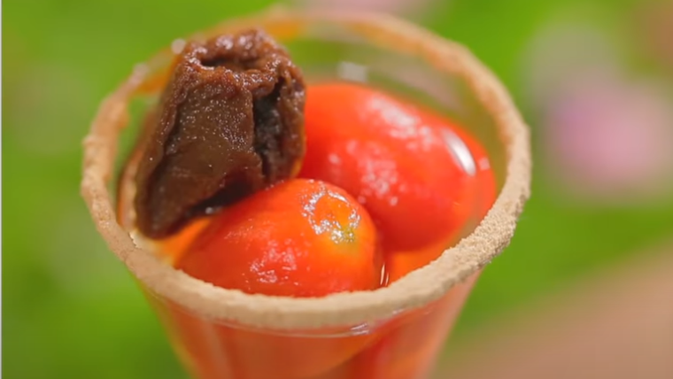 Pickled Cherry Tomatoes with Dried Plums