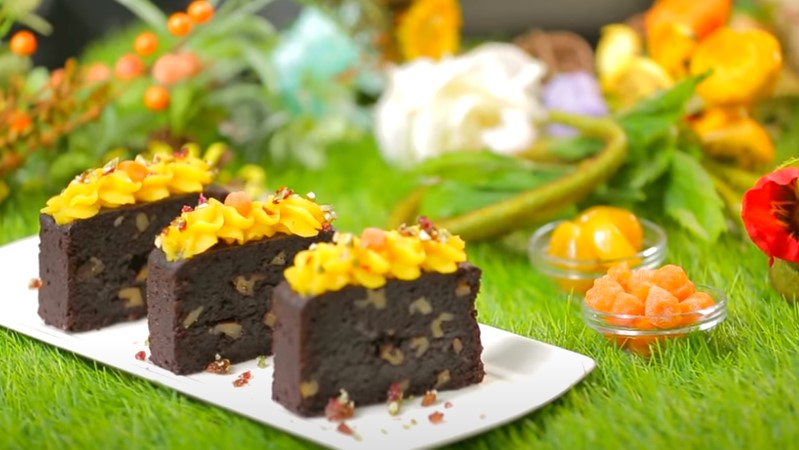 Tofu Brownies with Kumquat