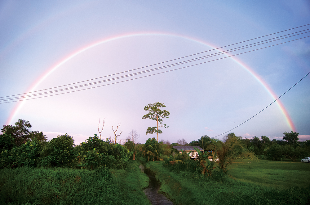 A Rainbow Behind the Clouds